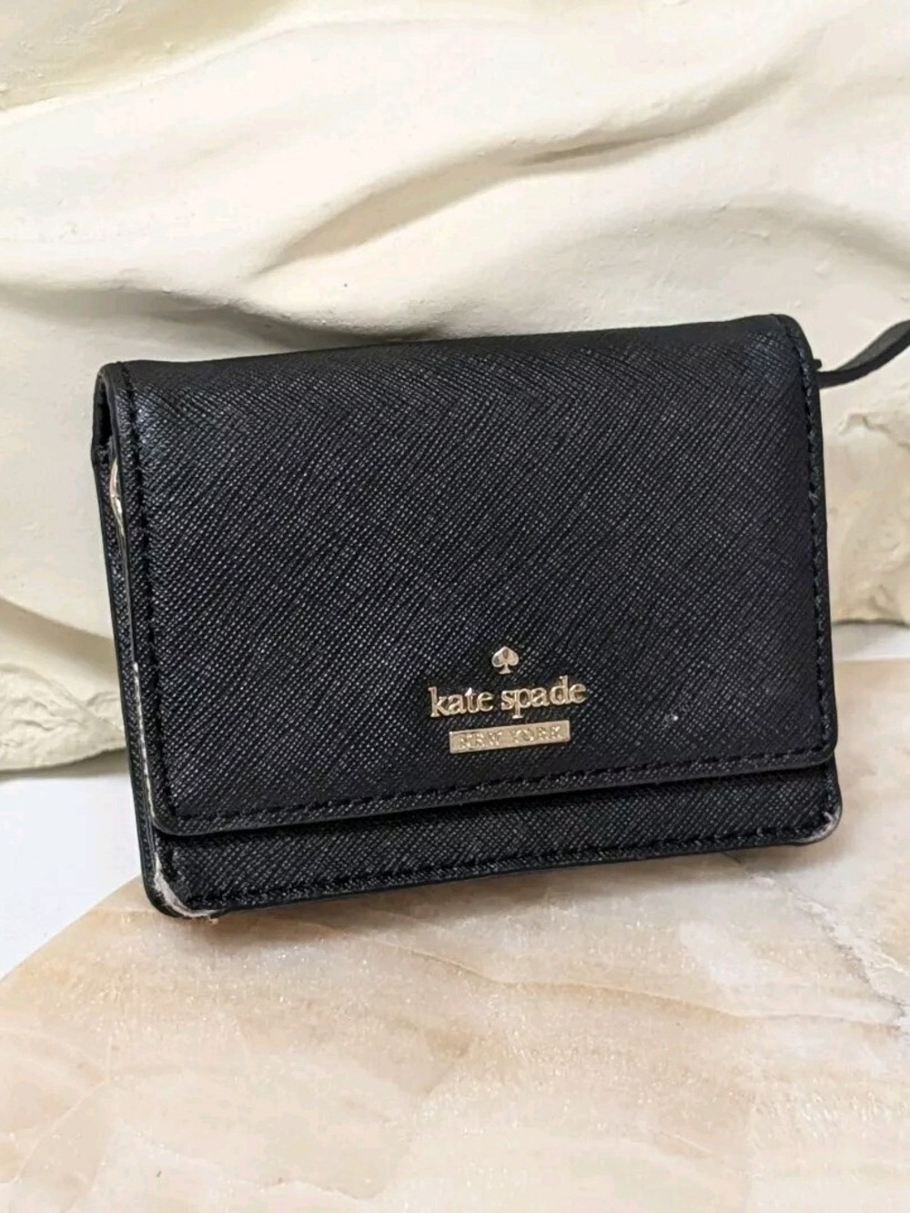 Kate Spade Black Leather Wallet Card Holder